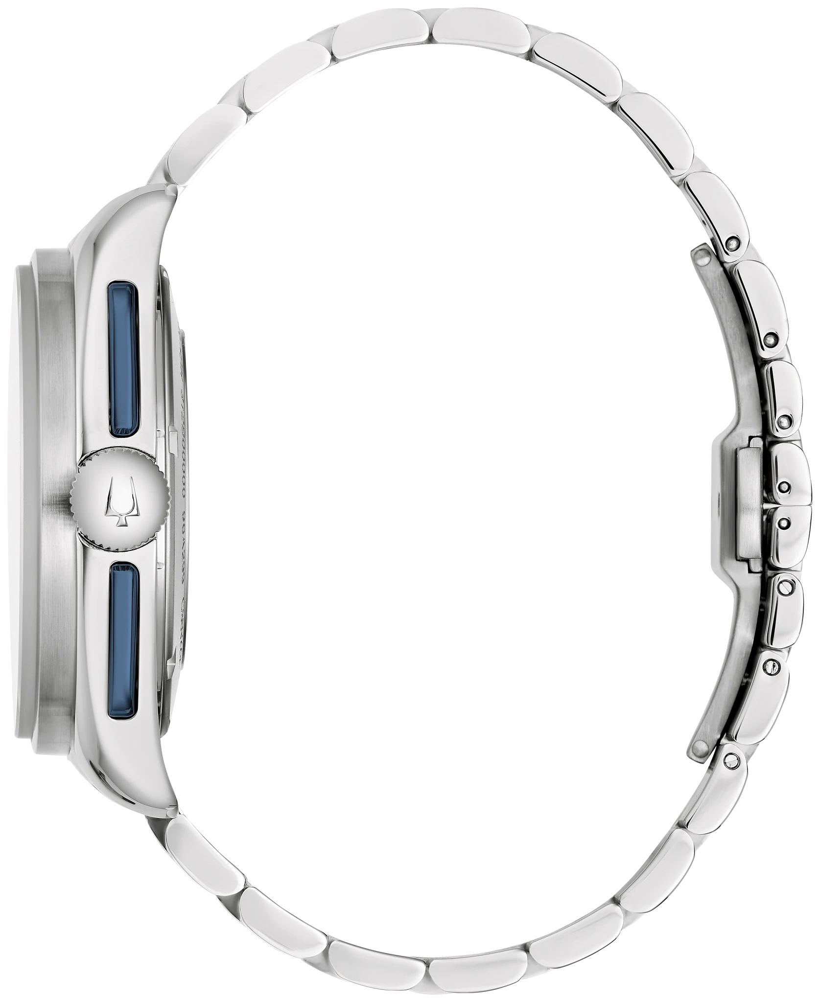 Silver-Tone Dial Stainless Steel Bracelet Lunar Pilot 98K112 | Bulova